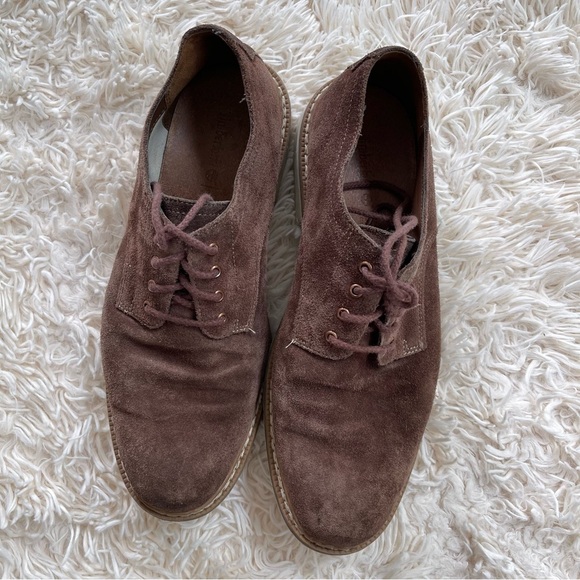 TIMBERLAND Shoes Brown Suede Oxford Lace Up Sensorflex Comfort defender size 9 - Picture 2 of 11